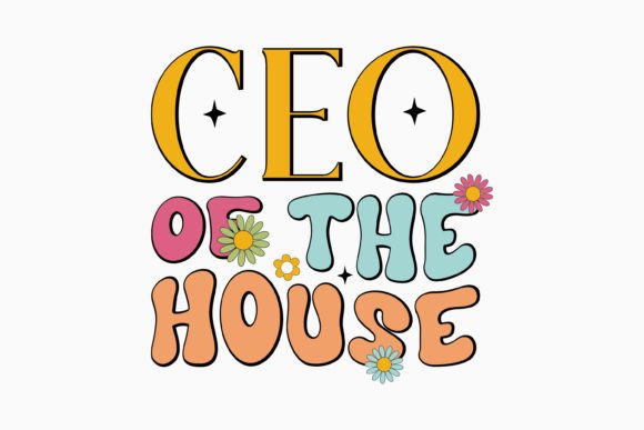 Ceo of the House Retro Mom SVG: Graphics for Crafts