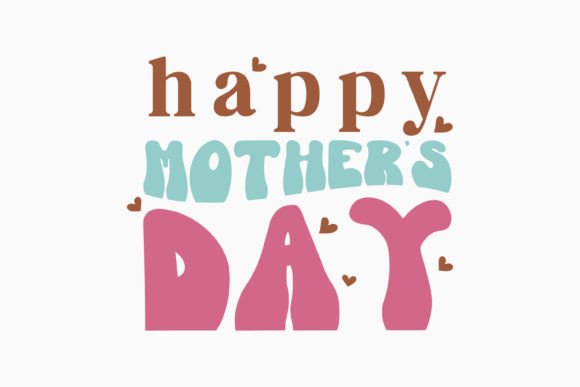 Happy Mothers Day Retro SVG for Crafts and Graphics